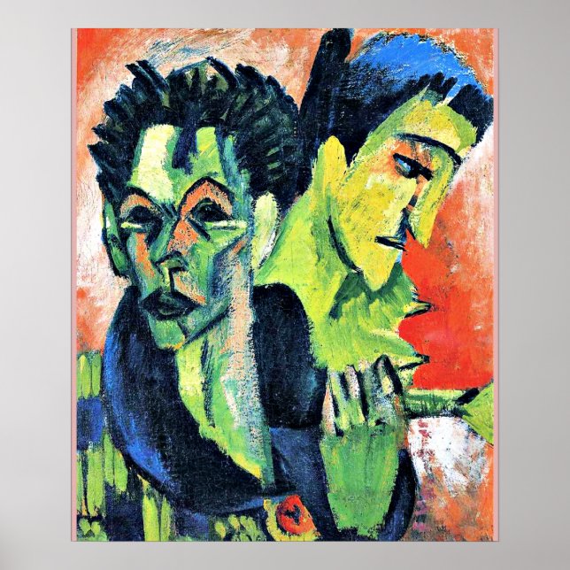 Ernst Kirchner - Double Self-Portrait Poster (Front)