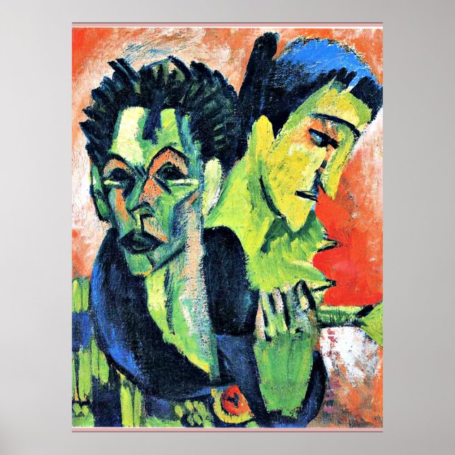 Ernst Kirchner - Double Self-Portrait Poster (Front)
