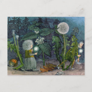 Ernst Kreidolf Thieves Flower Fairies Postcard