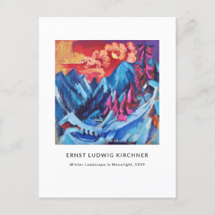 Ernst L. Kirchner - Colorful Landscape Modern Art Postcard