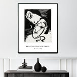 Ernst L. Kirchner - Stylish Black&White Modern Art Poster<br><div class="desc">For fine art lovers! This black and white poster features the famous woodcut "The Kiss" (1930) by Ernst Ludwig Kirchner. It acts as a statement piece, creating a personalized and unique classic style touch. This beautiful piece of art makes the ideal gift, and it is a great way to make...</div>