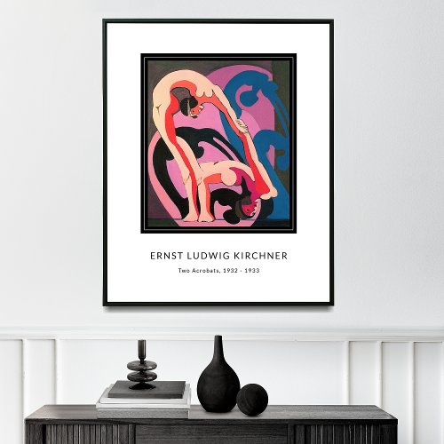 Ernst L Kirchner _ Two Acrobats Modern Art Poster
