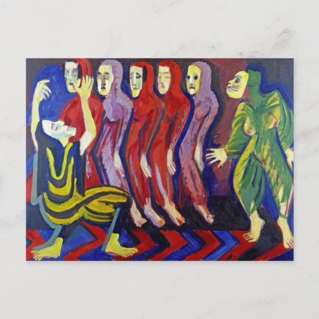 Ernst Ludwig Kirchner - Death Dance of Mary Wigman Postcard (Front)