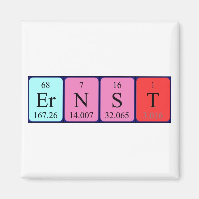 Ernst periodic table name magnet (Front)