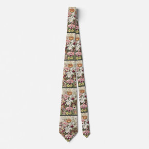 ErnstHaeckel Vintage Botanical Orchid Illustration Neck Tie