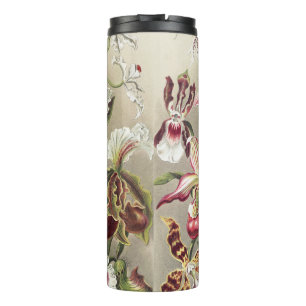 ErnstHaeckel Vintage Botanical Orchid Illustration Thermal Tumbler