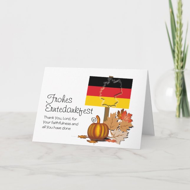 Erntedankfest | German THANKSGIVING Holiday Card (Front)