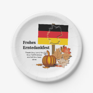 Erntedankfest German THANKSGIVING Paper Plates
