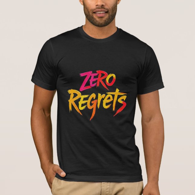 ero Regrets fire effect t shirt bold artistic  (Front)