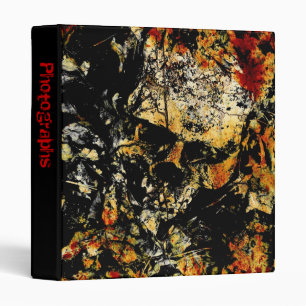 Eroding Skull Photo Album 3 Ring Binder