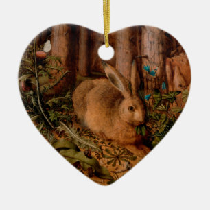 Eropean Painting Rabbit Year 2023 Frame O Ceramic Ornament