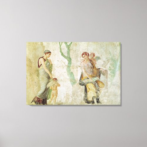 Eros being punished in the presence of Aphrodite Canvas Print