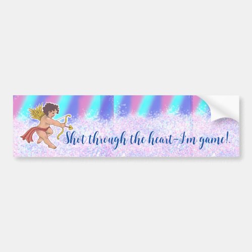 Eros Dangerous curly haired Cupid bumper sticker
