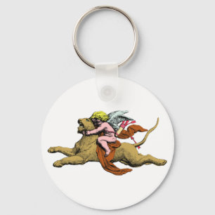 Eros reitet Löwe rides lion Keychain