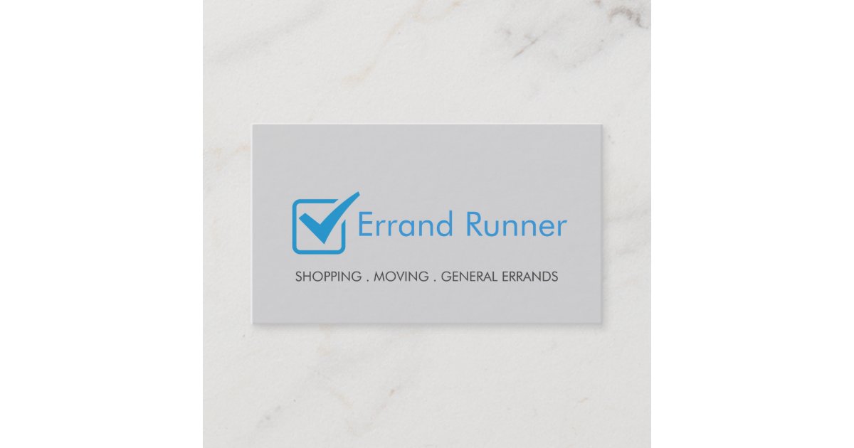 Errand Runner Business Card Zazzle