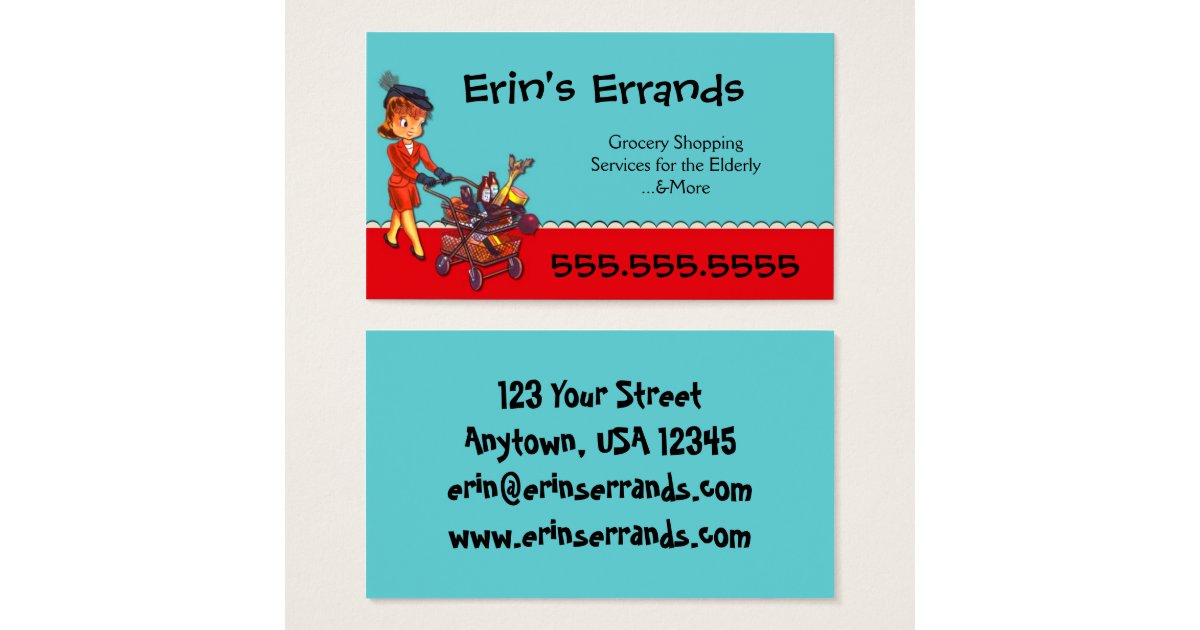 Errand Services Business Card Zazzle