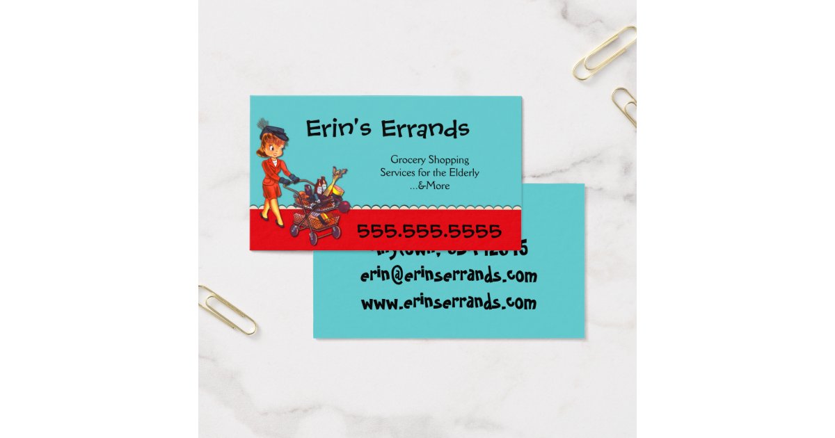 Errand Services Business Card Zazzle
