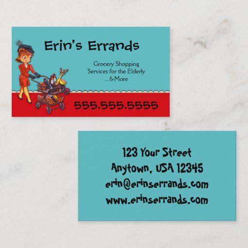 Errand Services Business Card Zazzle