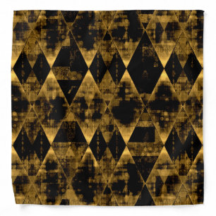 Erratic Gold and Black Diamond Bandana