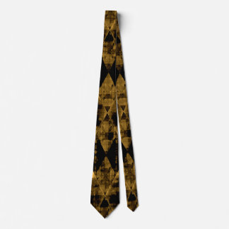 Erratic Gold and Black Diamond Neck Tie