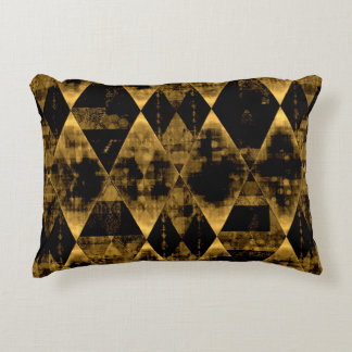 Erratic Gold and Black Diamond Notebook Accent Pillow