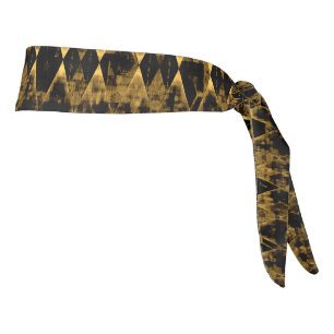 Erratic Gold and Black Diamond Tie Headband