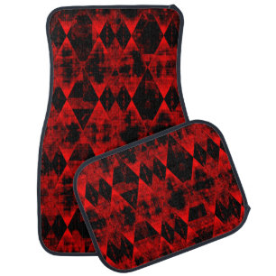 Erratic Red and Black Diamond Wonder Car Floor Mat