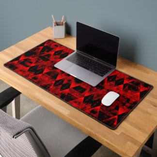 Erratic Red and Black Diamond Wonder Desk Mat