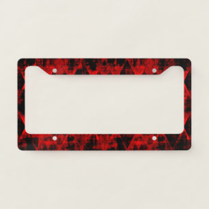 Erratic Red and Black Diamond Wonder License Plate Frame