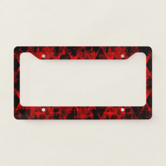 Erratic Red and Black Diamond Wonder License Plate Frame