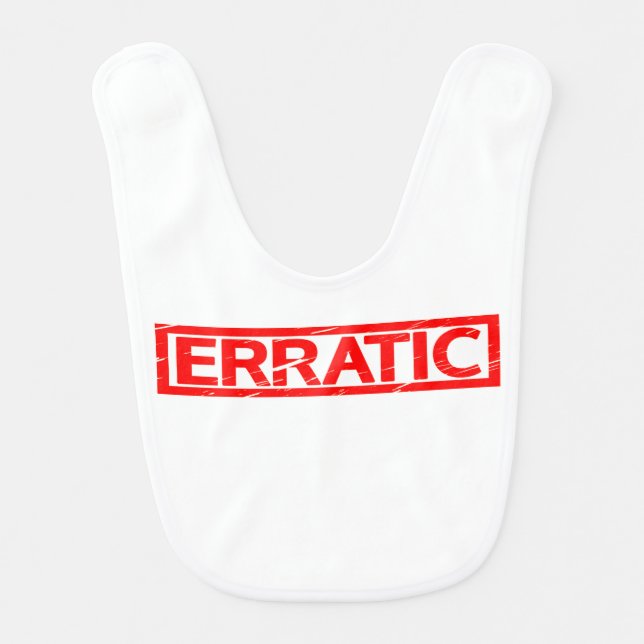 Erratic Stamp Baby Bib (Front)