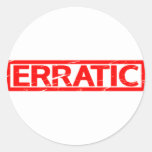 Erratic Stamp Classic Round Sticker