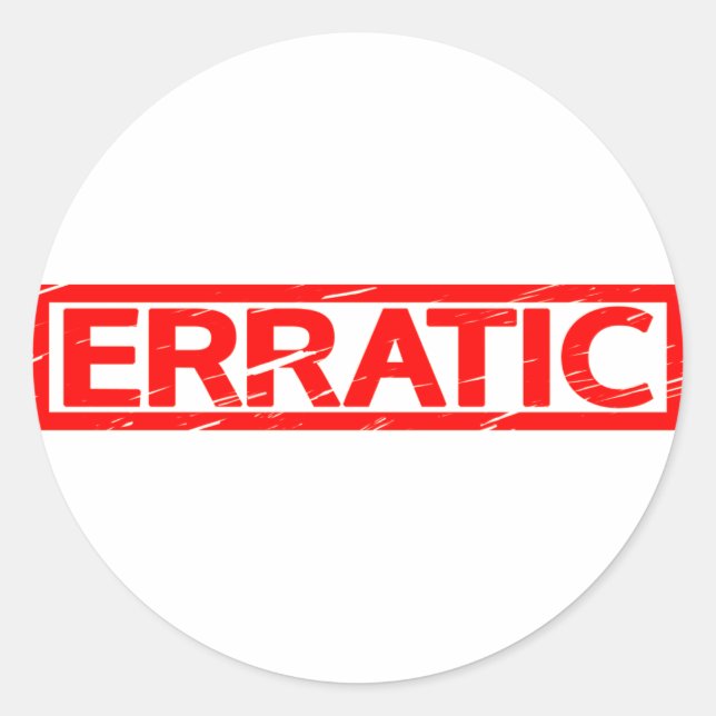 Erratic Stamp Classic Round Sticker (Front)