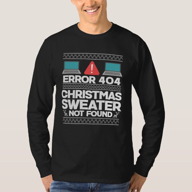 Error 404 Christmas Sweater Not Found  Computer (Front)