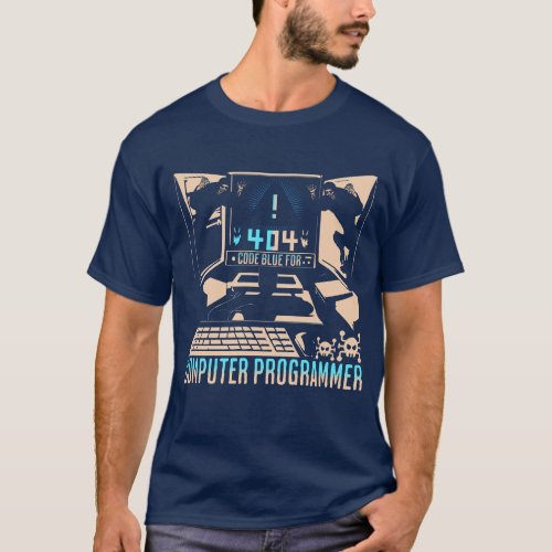 Error 404 Code Blue for Programmer T_Shirt