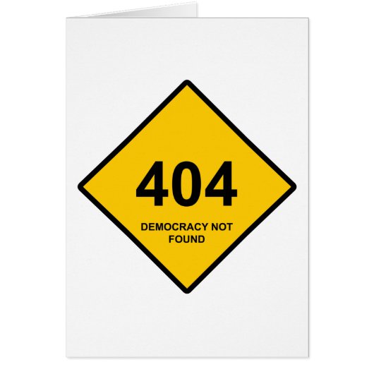 Error 404: Democracy Not Found Cards (Front)