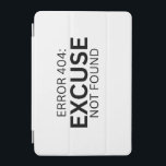 Error 404 Excuse Not Found Minimalist Typewriter  iPad Mini Cover<br><div class="desc">Tactical protection for your digital tools. Durable smart cover featuring the "Error 404: Excuse Not Found" design in a crisp,  high-contrast typewriter layout.</div>