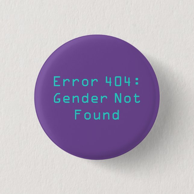 Error 404: Gender Not Found Button (Front)
