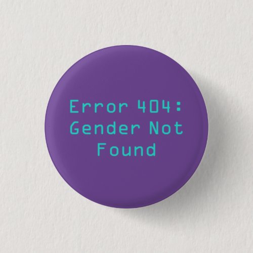 Error 404 Gender Not Found Button