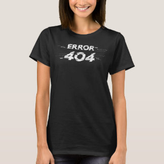 Error 404 Glitch Cyberpunk Digital Graphic T-Shirt