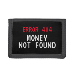 Error 404 meme Money Not Found funny wallet gift