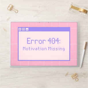 Error 404 Motivation Missing Retro Aesthetic HP Laptop Skin