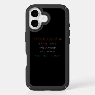 Error 404: Motivation Not Found- Funny Tech Shirt iPhone 16 Case