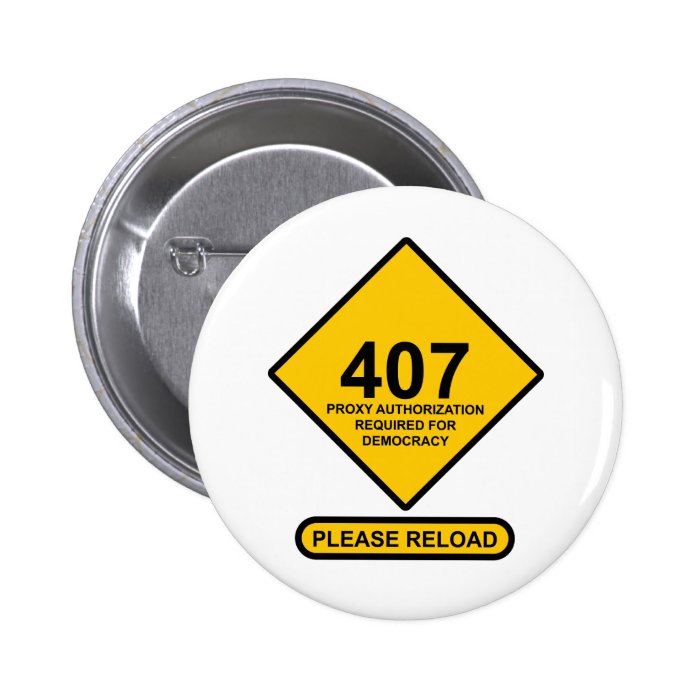 Error 407 Democracy Proxy Authentication Required Pinback Button