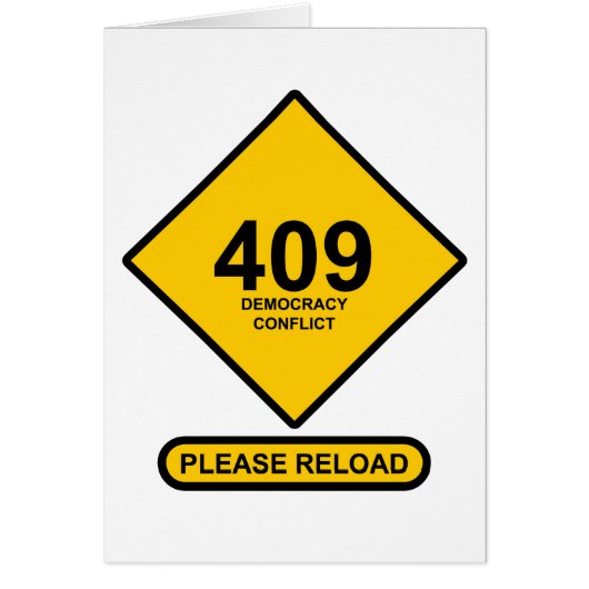 Error 409: Democracy Conflict Cards (Front)