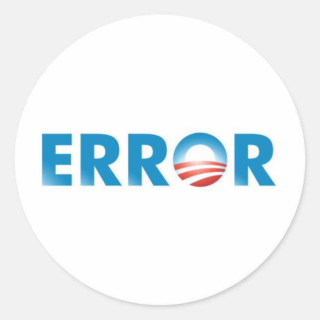 ERROR CLASSIC ROUND STICKER (Front)