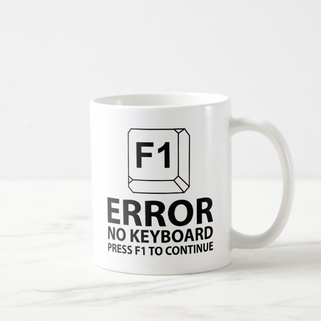 Error No Keyboard Press F1 To Continue Coffee Mug (Right)
