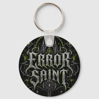 Error Saint Gothic Cyberpunk Front & Back Men's Keychain