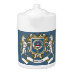 Erskine Clan Badge &amp; Unicorns Teapot