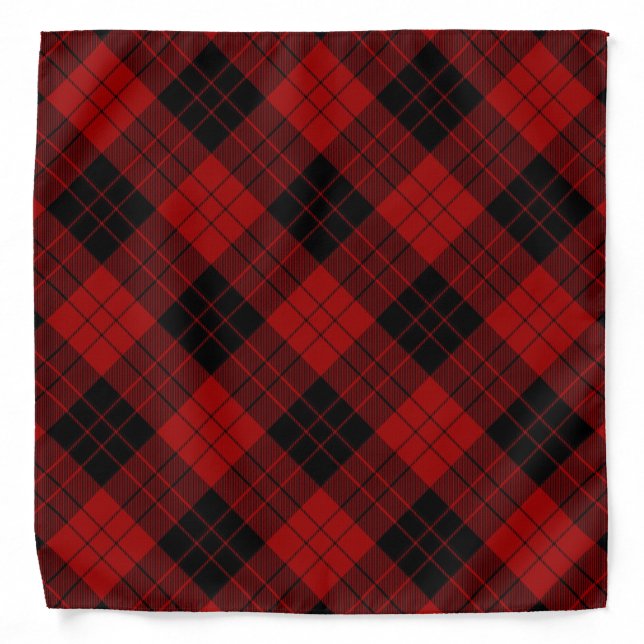 Erskine (Paton) Tartan Scottish Plaid Pattern Bandana (Front)